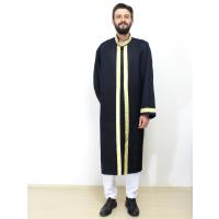 İmam Cübbesi Siyah Renkli Sırmalı