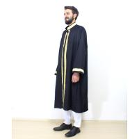 İmam Cübbesi Siyah Renkli Sırmalı