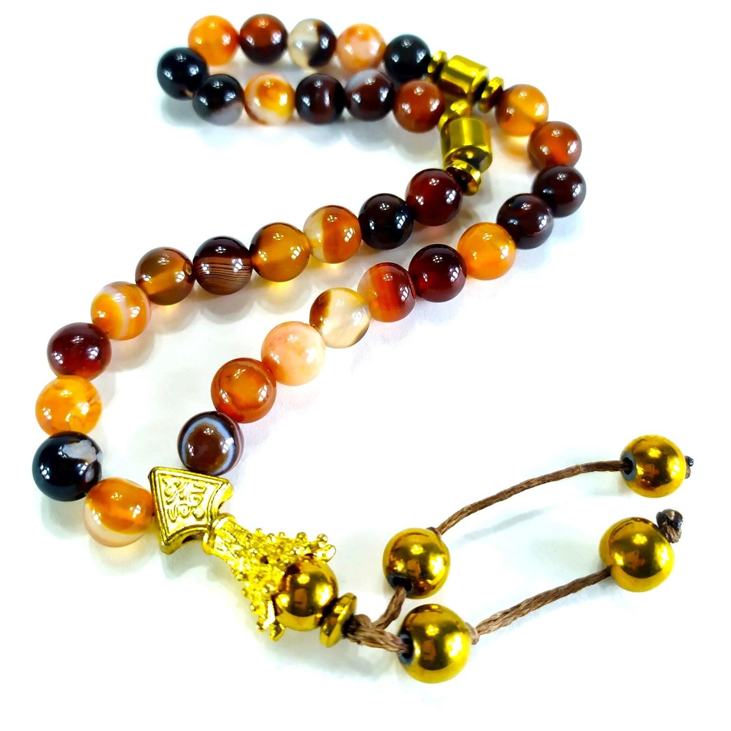 Karışık Renk Akik Doğaltaş Tesbih Doğaltaş Tesbih